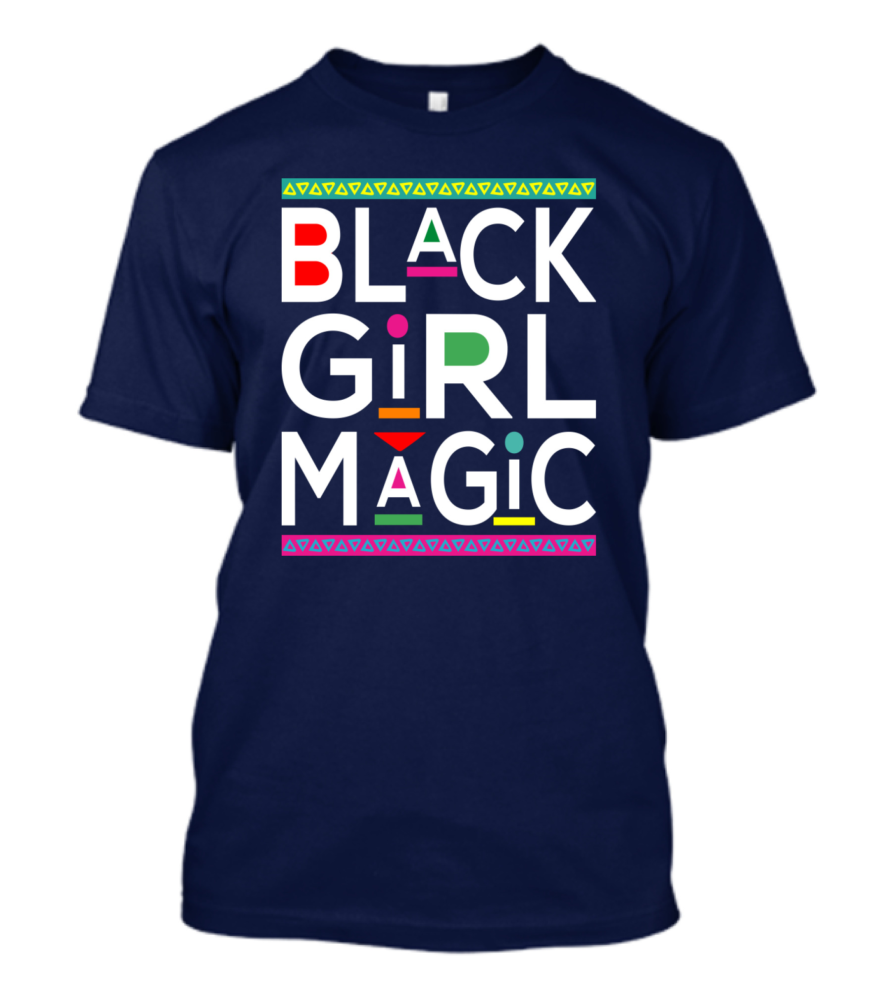 Black Girl Magic Geometric Pattern Aesthetic T-Shirt