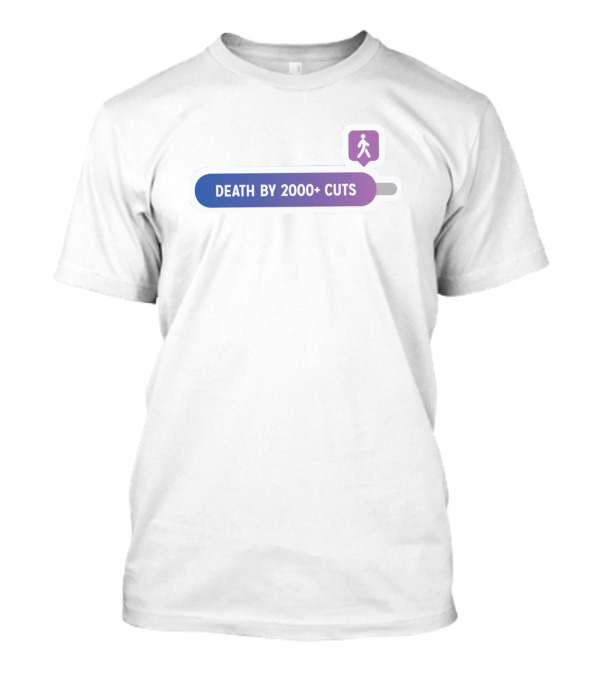 Death By 2000+ Cuts Walking Symbol Purple Gradient T-Shirt