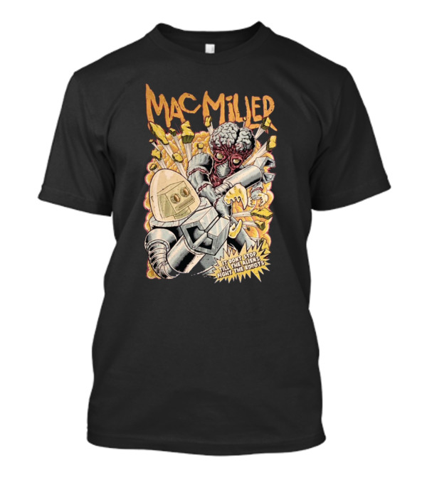 Macmilled Don't Stop Till The Aliens Fight The Robots T-Shirt
