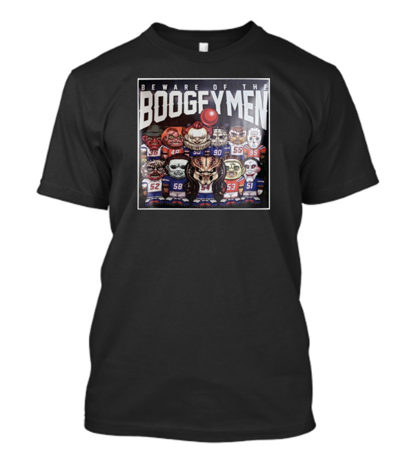 Beware Of The Boogeymen Horror Characters In Football Jerseys T-Shirt