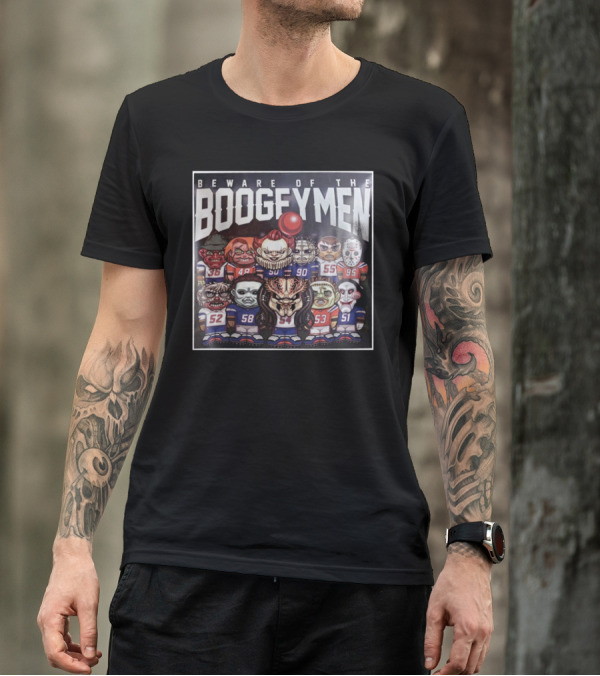Beware Of The Boogeymen Horror Characters In Football Jerseys T-Shirt