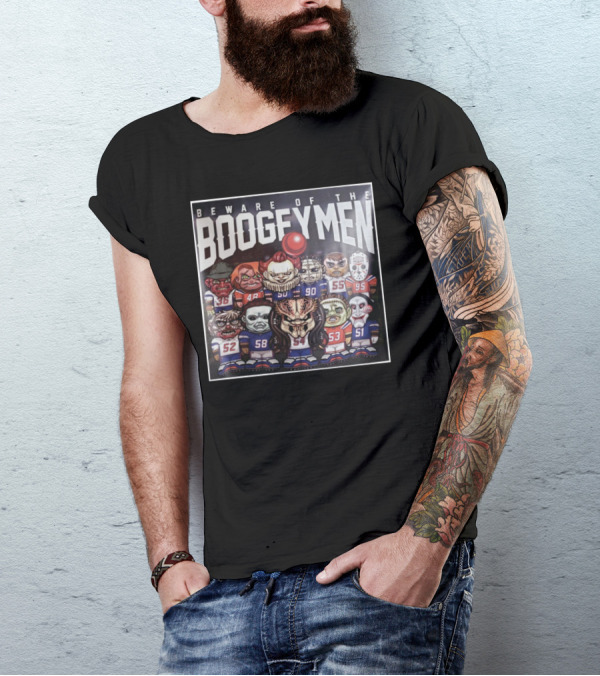 Beware Of The Boogeymen Horror Characters In Football Jerseys T-Shirt