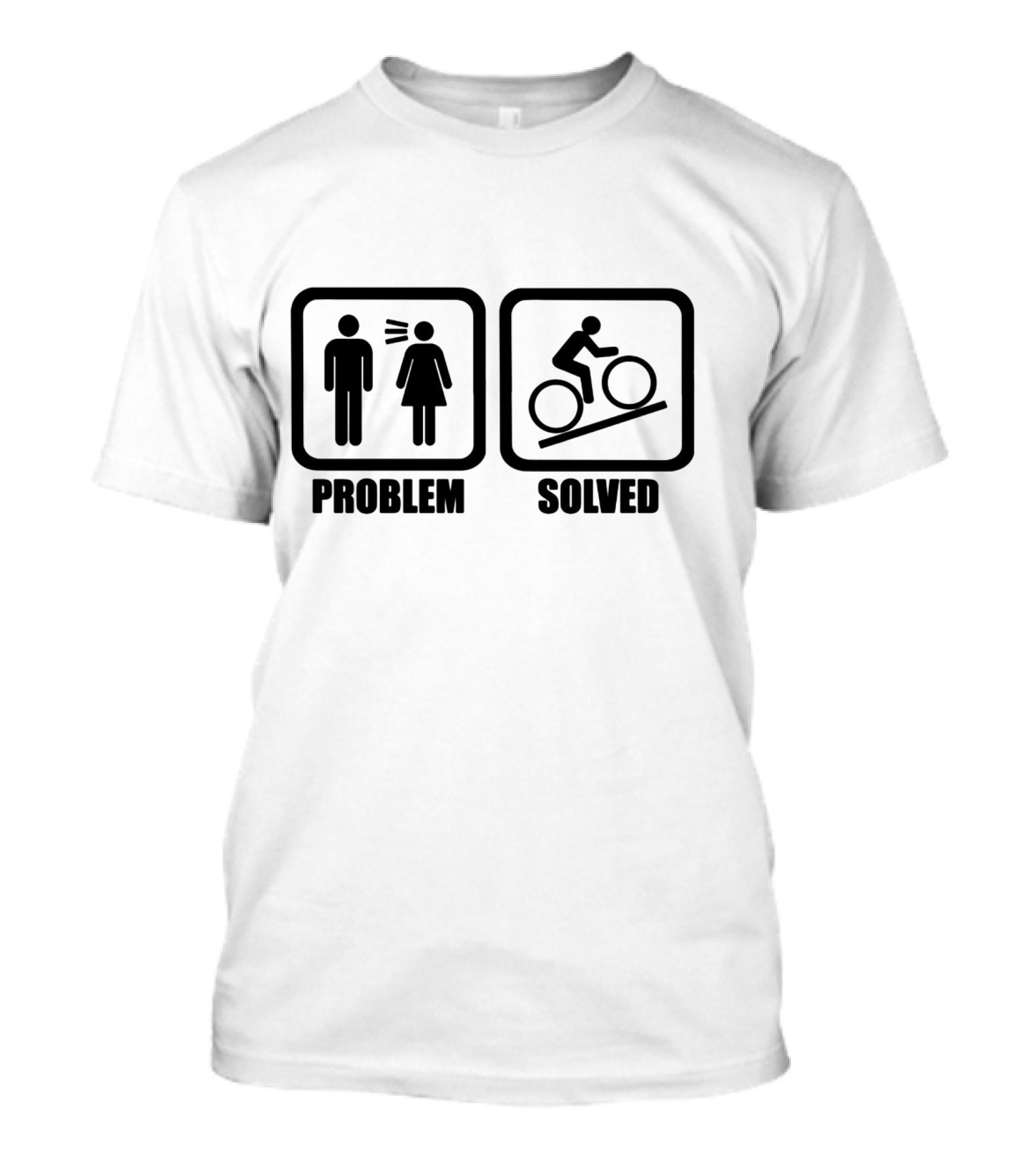 Problem Solved Funny Cycling Icons T-Shirt