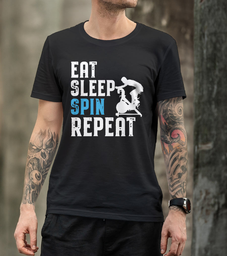 Eat Sleep Spin Repeat Spinning And Indoor Cycling T-Shirt