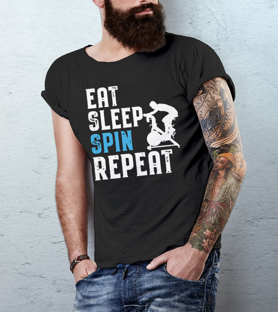 Eat Sleep Spin Repeat Spinning And Indoor Cycling T-Shirt