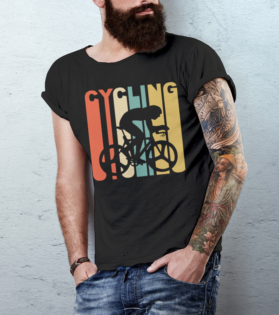 Cycling Retro 1970's Style Cyclist T-Shirt