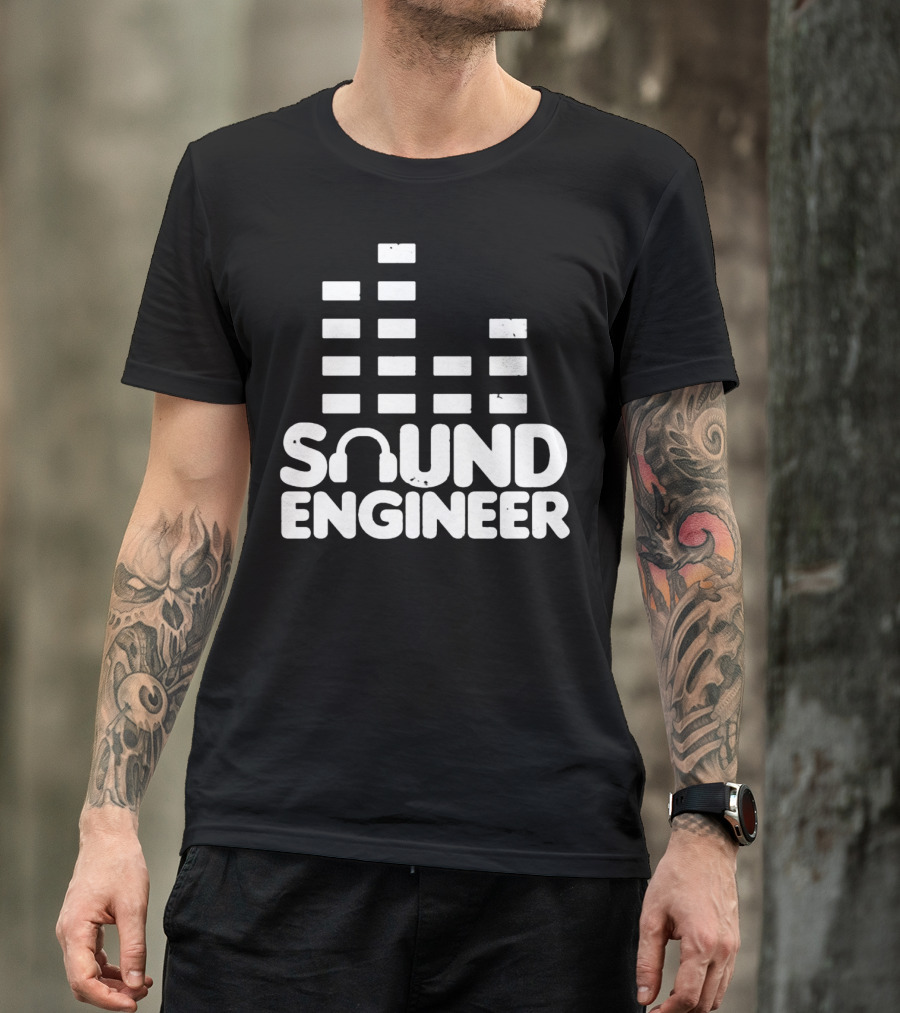 Sound Engineer Equalizer Headphone T-Shirt