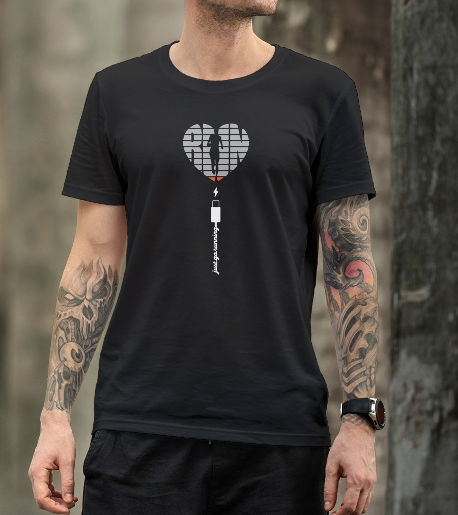 RUN Heart Just Go Running Healthy Game Favorite Love T-Shirt
