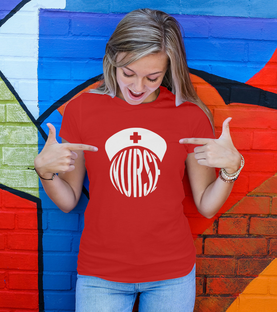 Nurse Hat With Text T-Shirt