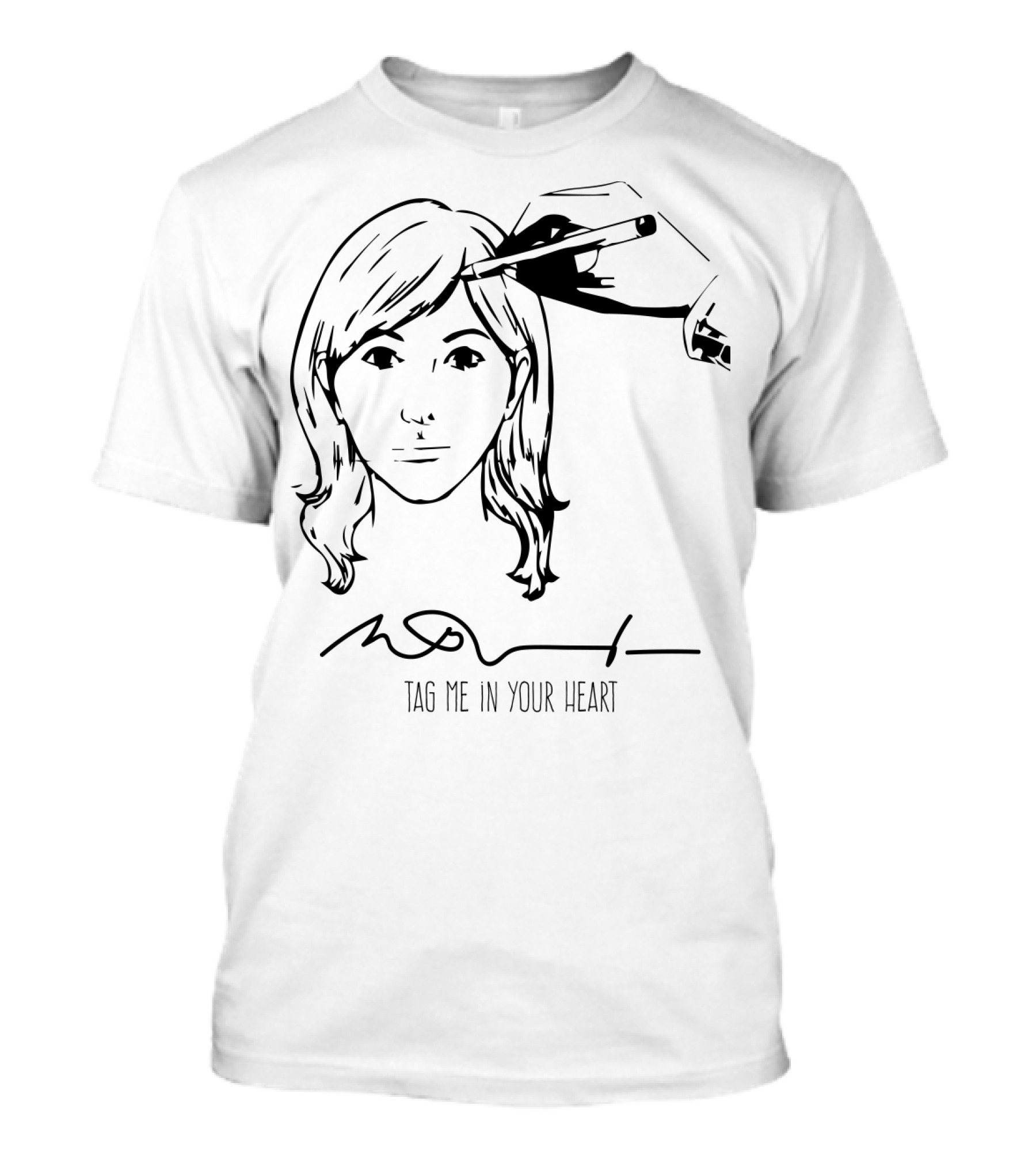 Tag Me In Your Heart Sketch T-Shirt
