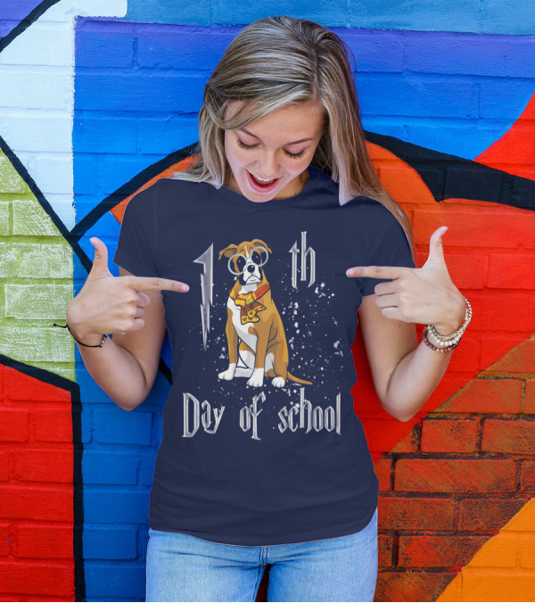 1th Day Of School Boxer Dog T-Shirt