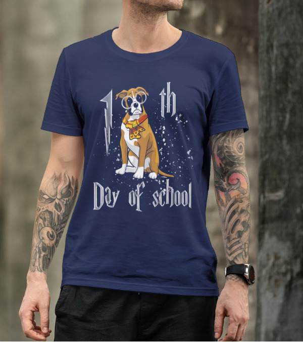 1th Day Of School Boxer Dog T-Shirt
