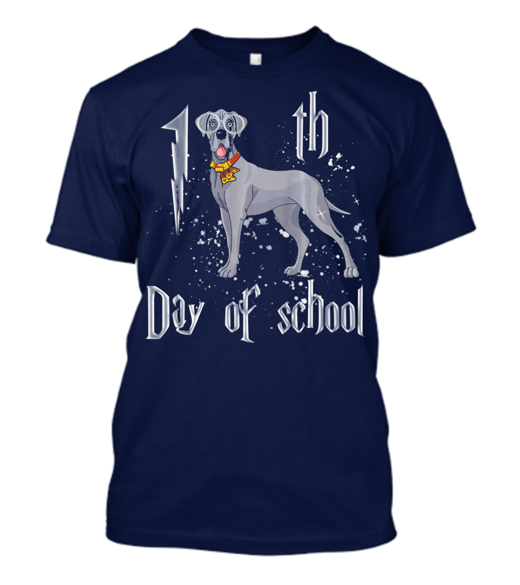 100th Day Of School Great Dane Dog Magic T-Shirt