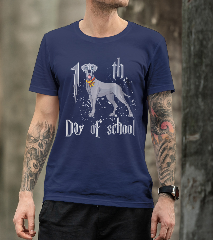 100th Day Of School Great Dane Dog Magic T-Shirt