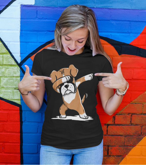 Boxer Dabbing Funny Dog Dab Move Playful Pose T-Shirt