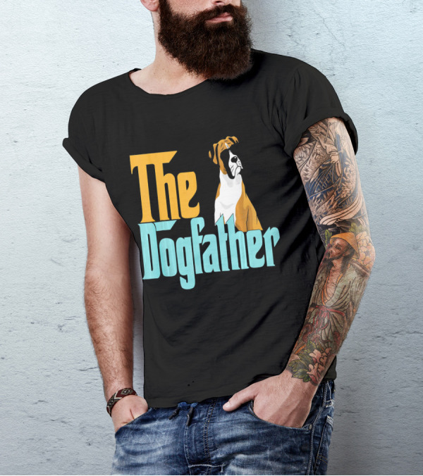 The Dogfather Boxer Vintage Funny T-Shirt