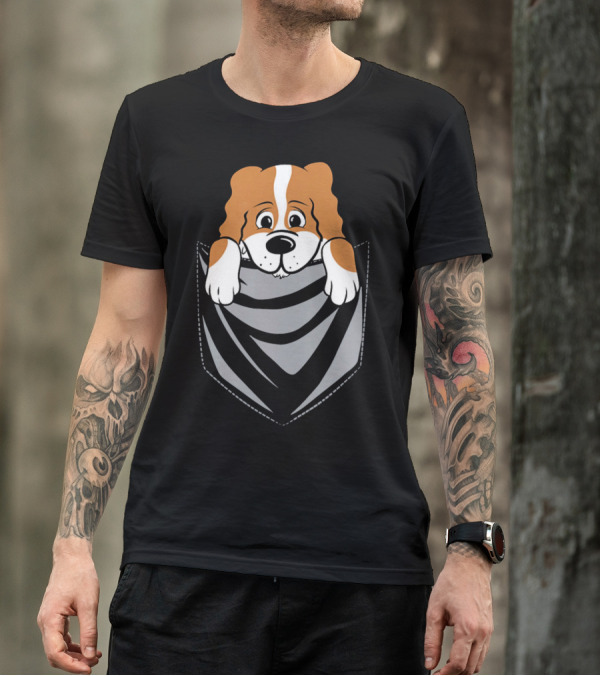 Cavalier King Charles Spaniel Cartoon Pocket Pup T-Shirt