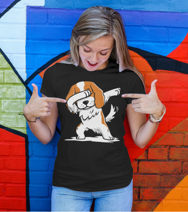 Cavalier King Charles Spaniel Dabbing Dance Pose T-Shirt