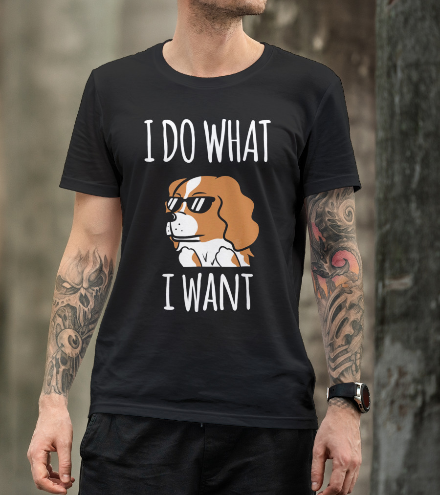 Cavalier King Charles Spaniel I Do What I Want Sunglasses T-Shirt