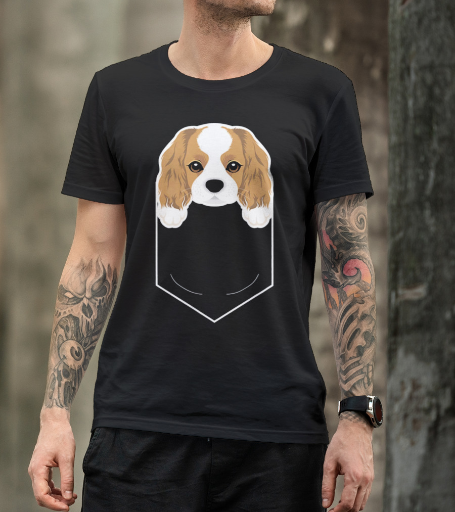 Cavalier King Charles Spaniel In My Pocket Cute Dog T-Shirt