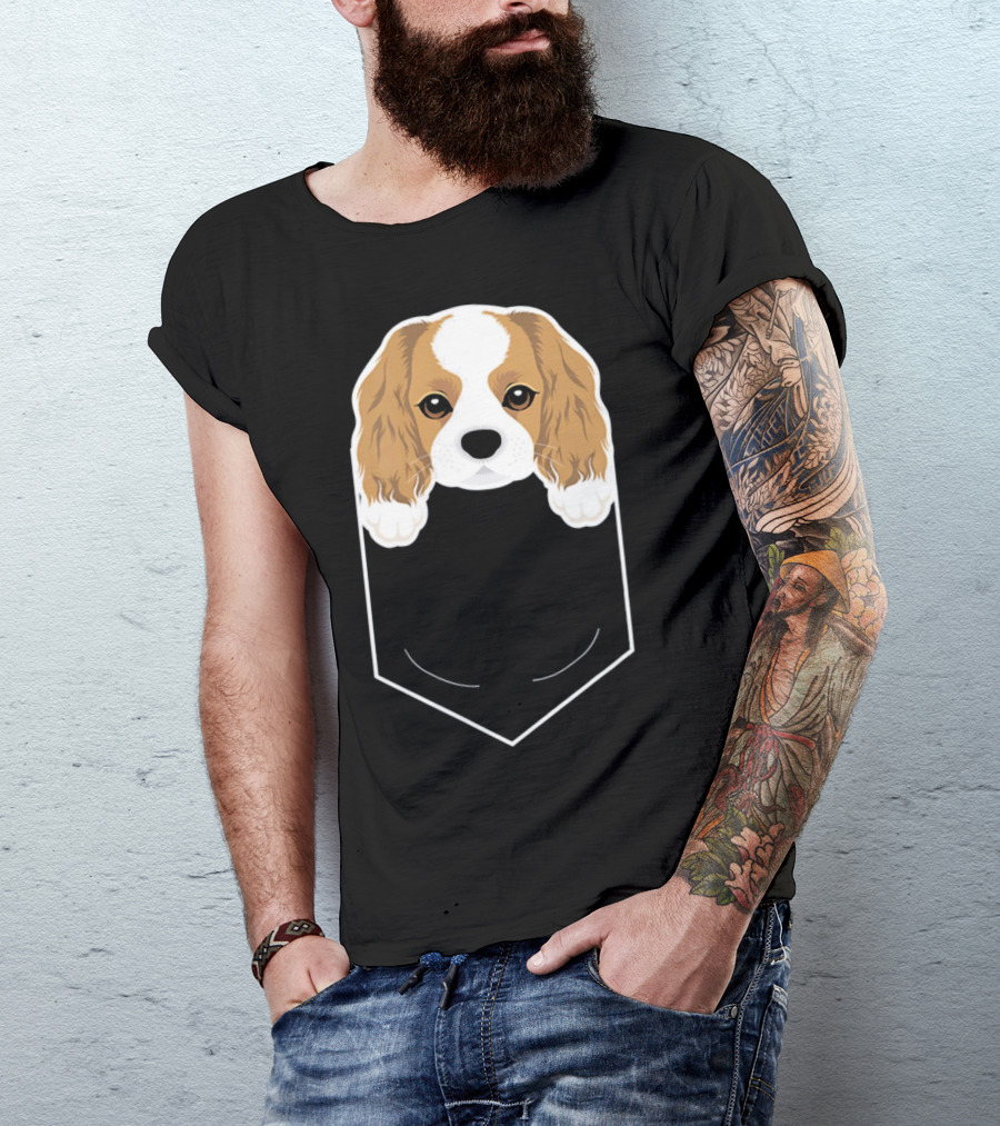 Cavalier King Charles Spaniel In My Pocket Cute Dog T-Shirt