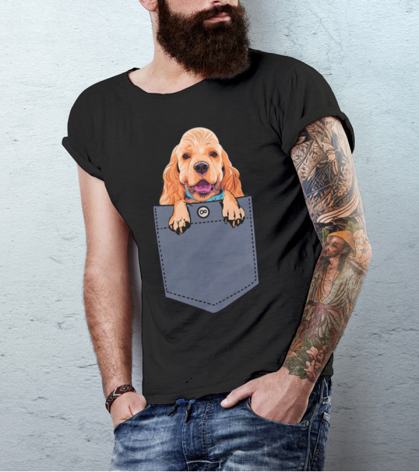 Cocker Spaniel Dog In Your Pocket Cute Canine Companion T-Shirt