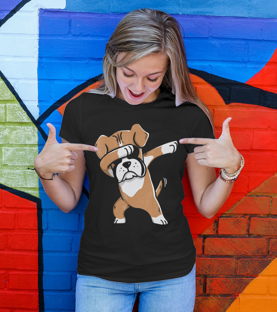 Dabbing Boxer Dog Kids Boxer Dog T-Shirt