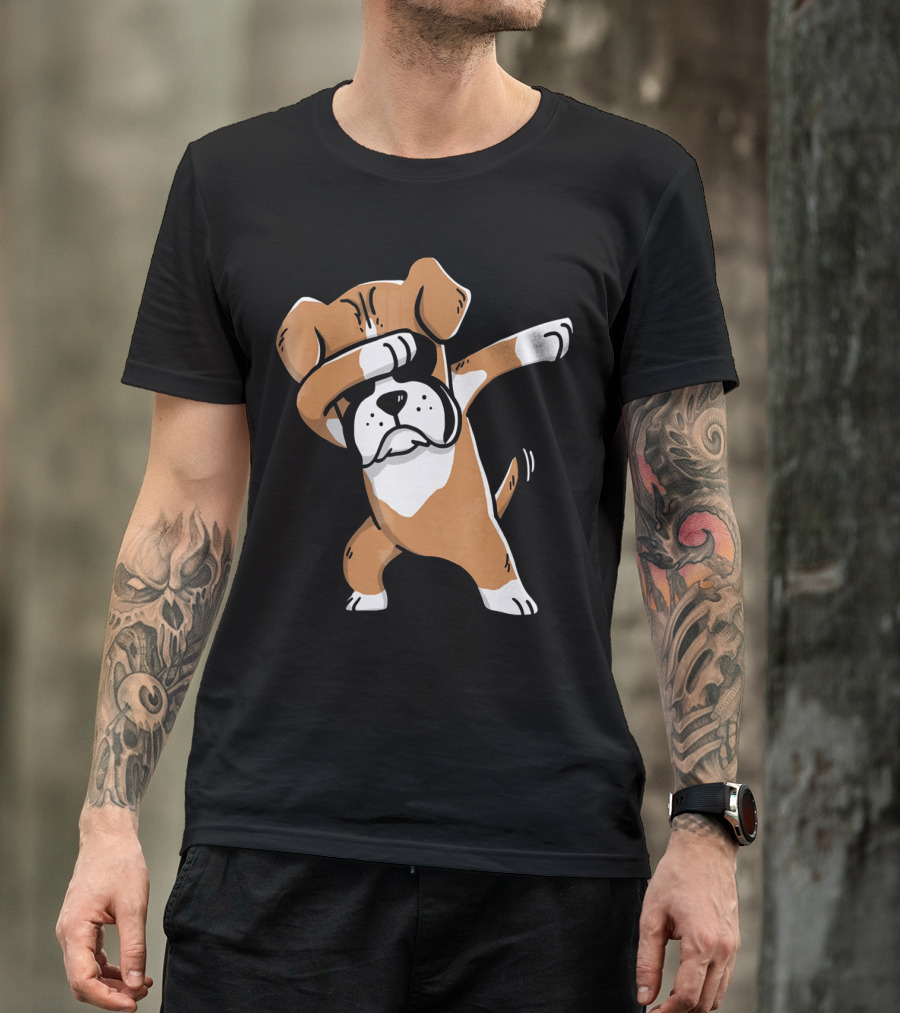 Dabbing Boxer Dog Kids Boxer Dog T-Shirt