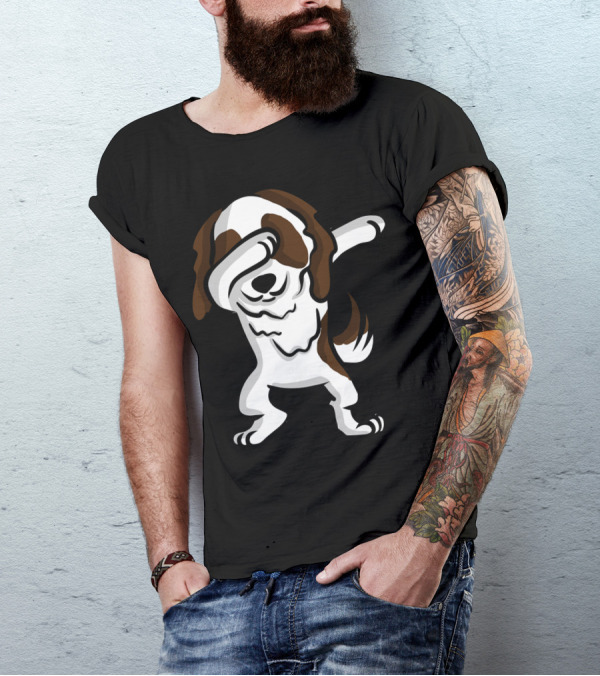Dabbing Shih Tzu Dog Dab Pose Cartoon T-Shirt