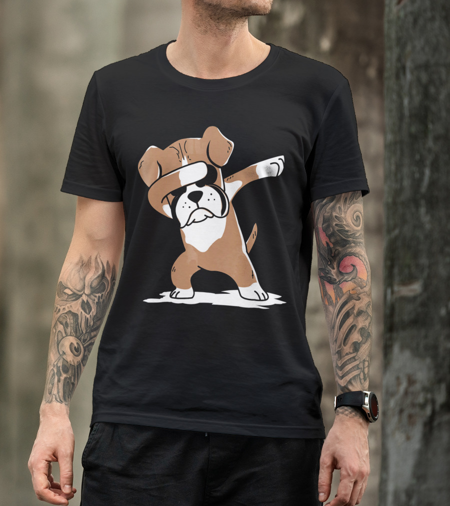 Funny Boxer Dog Dabbing T-Shirt