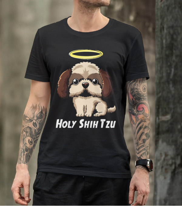 Holy Shih Tzu Funny Dog Owner Halo T-Shirt
