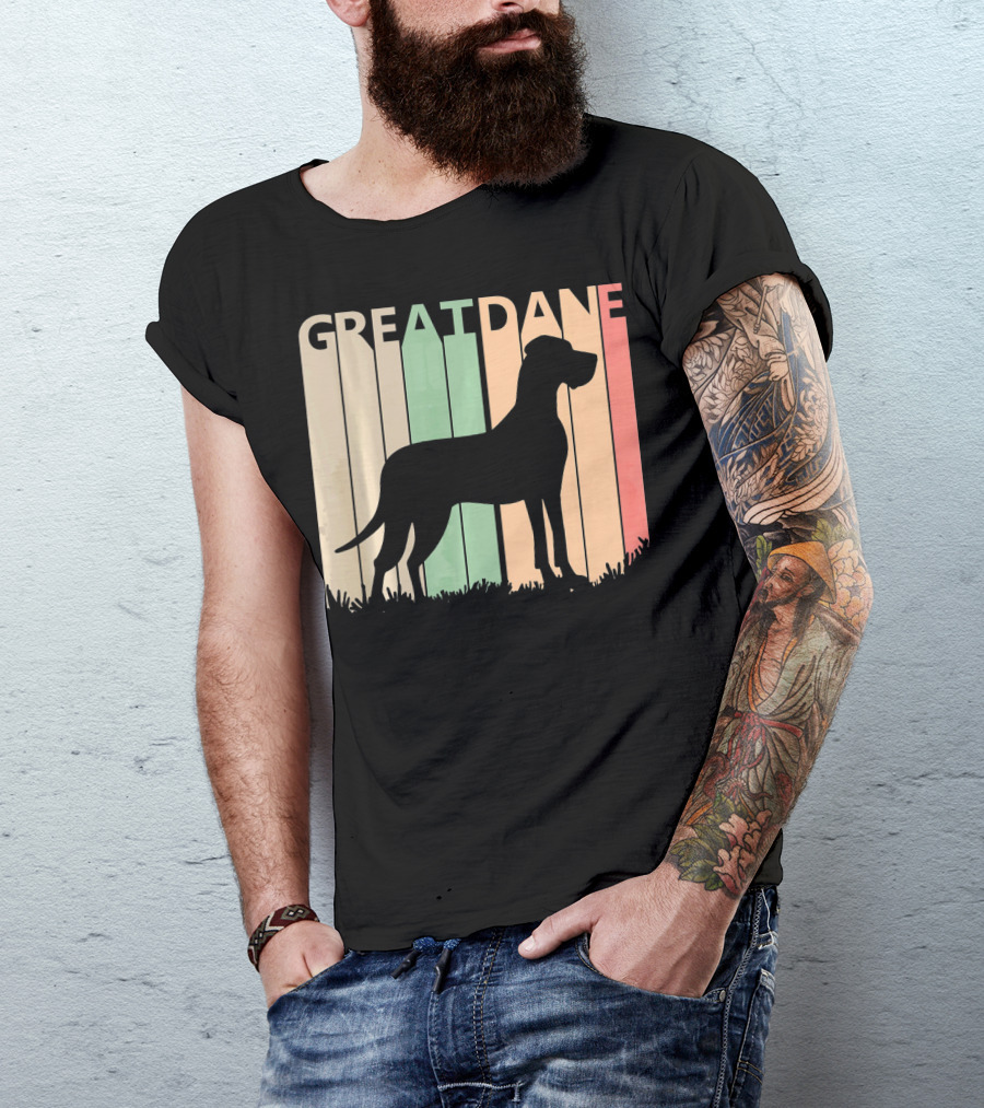Great Dane Valentine Vintage Silhouette For Him T-Shirt