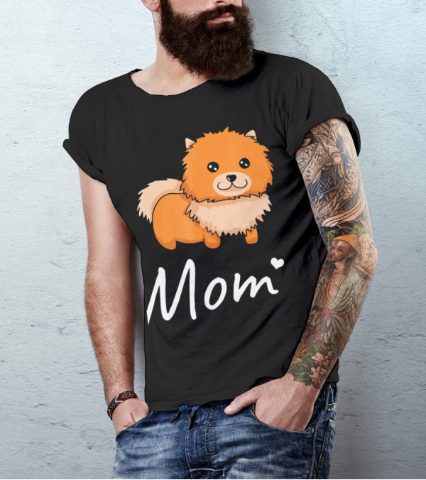 Pomeranian Mom I Love Dogs Dog Moms T-Shirt