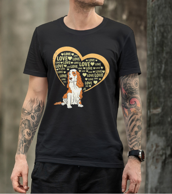 I Love Cocker Spaniel Dog Heart Love T-Shirt