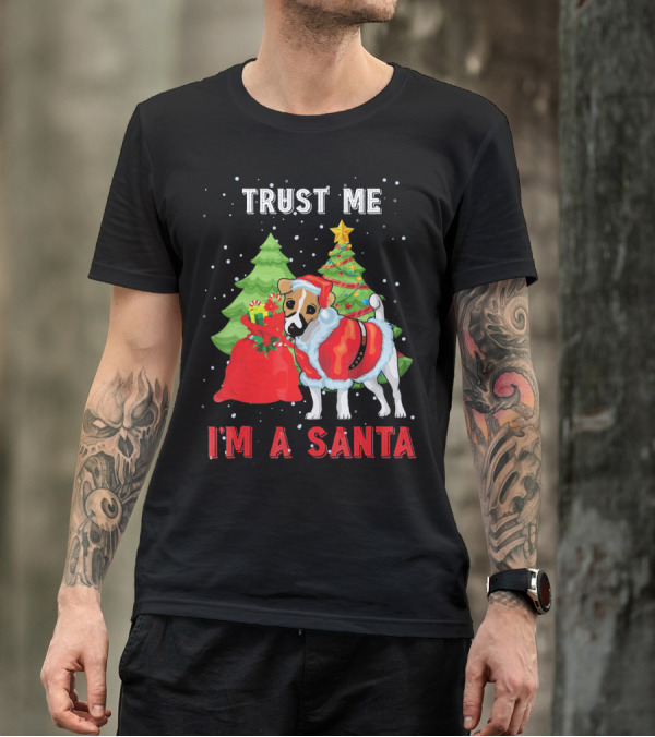 Trust Me I'm A Santa Jack Russell Dog Christmas Holiday T-Shirt