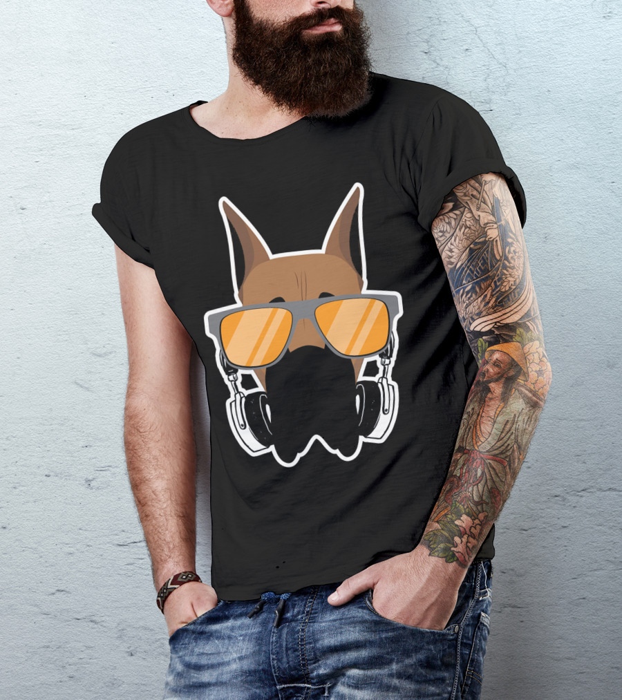 DJ Great Dane With Headphones And Sunglasses T-Shirt