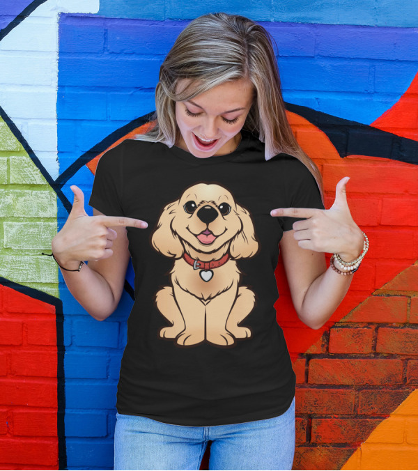 Cockapoo Retriever Cocker Dog Cartoon T-Shirt