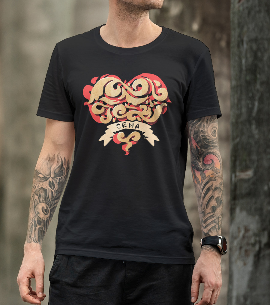 CRNA Heart Anesthesia T-Shirt