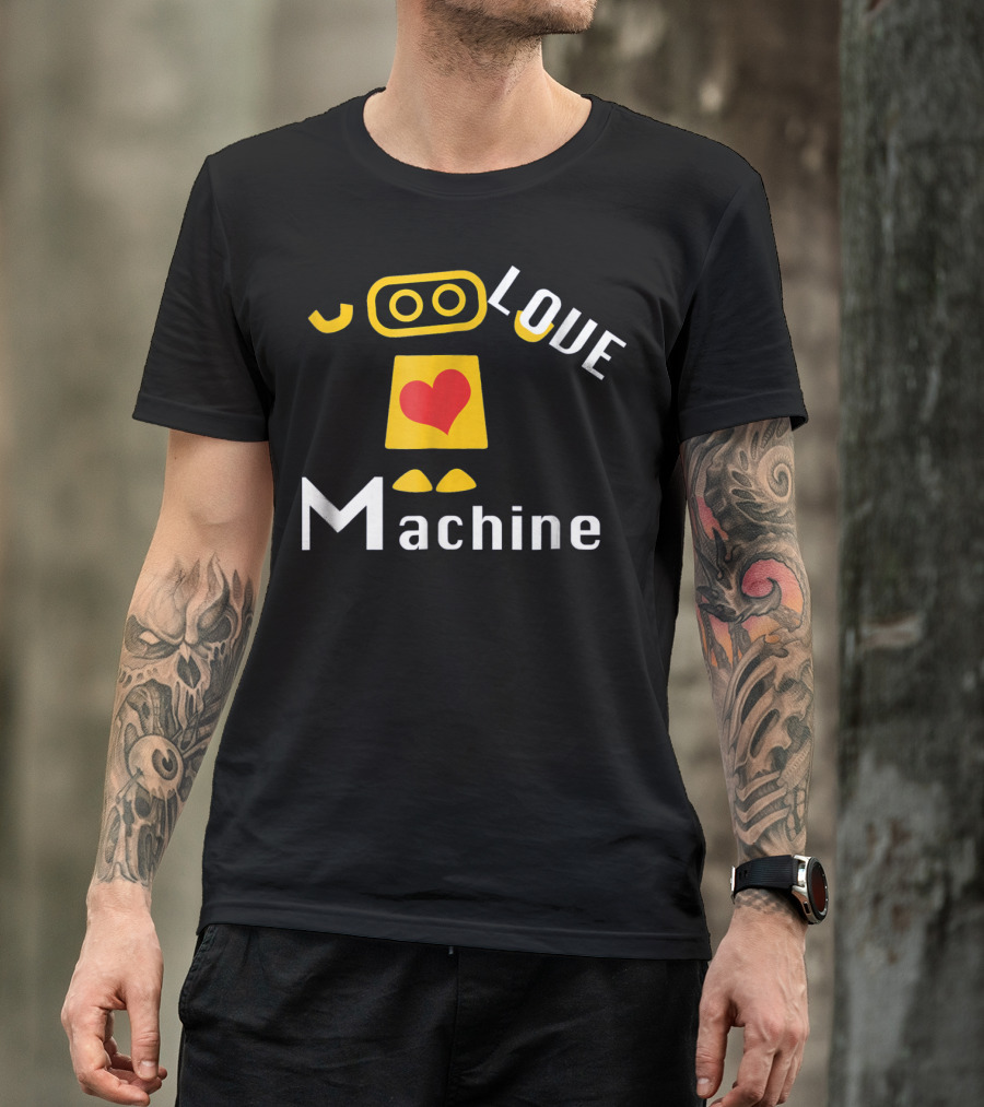Boys Valentines Day Red Robot Love Machine T-Shirt