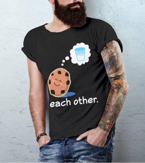 Couples Matching Cookie And Milk Each Other Valenti T-Shirt
