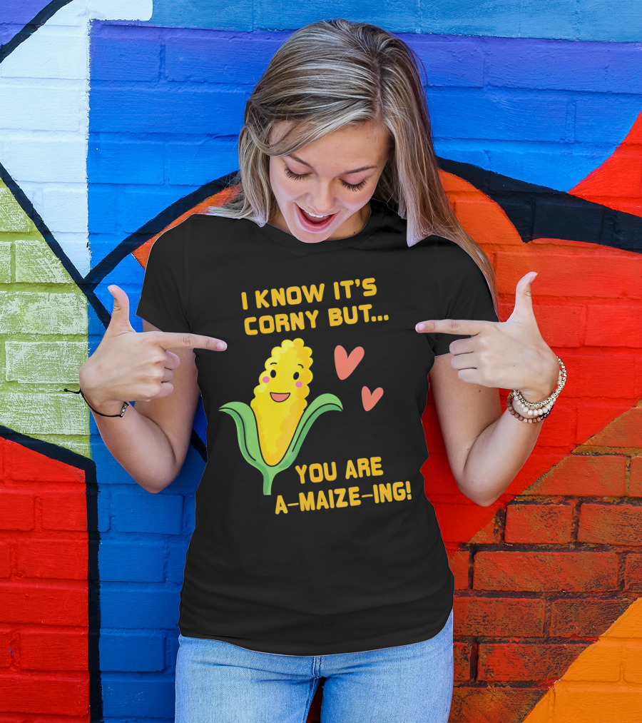 Corny Valentine's Day Funny You Are A-Maize-Ing Hearts T-Shirt
