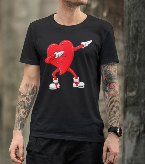 Dabbing Heart Valentine’s Day Dance Pose T-Shirt