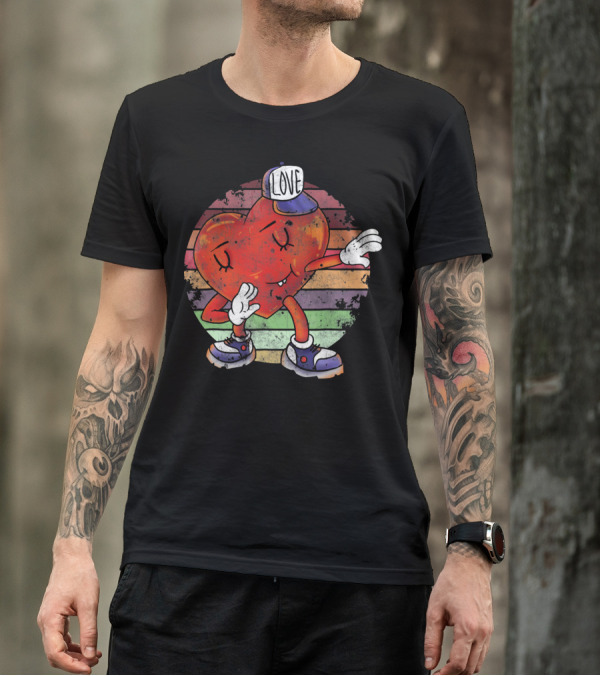 Love Dabbing Heart Valentines Day T-Shirt