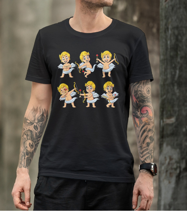 Dancing Cupids Valentine Dance Challenge With Arrows And Bows T-Shirt