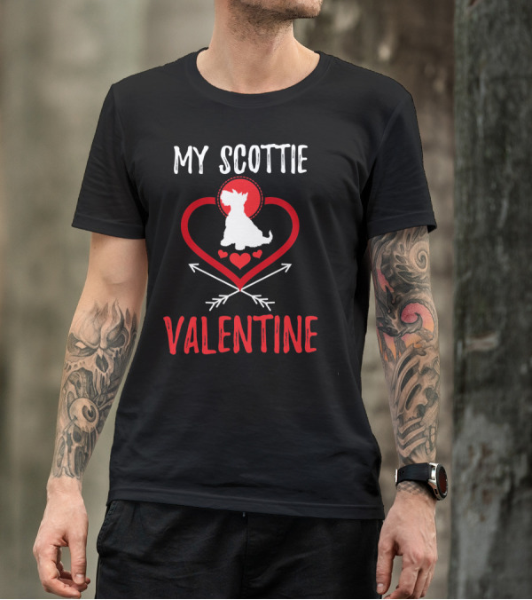 My Scottie Valentine Heart Arrows T-Shirt