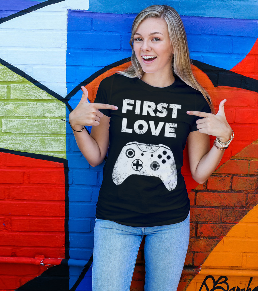 First Love Game Controller Video Gamer Valen T-Shirt