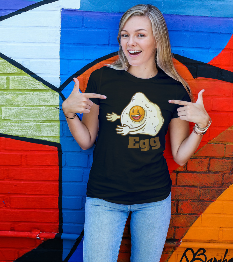 Funny Bacon And Egg Duo Valentines Hugging Egg T-Shirt