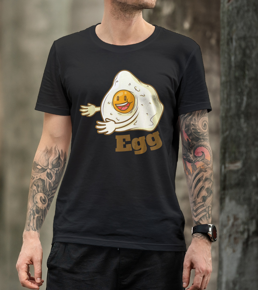 Funny Bacon And Egg Duo Valentines Hugging Egg T-Shirt