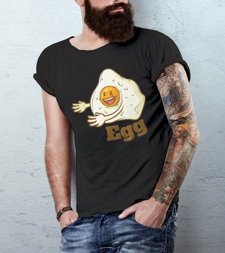 Funny Bacon And Egg Duo Valentines Hugging Egg T-Shirt