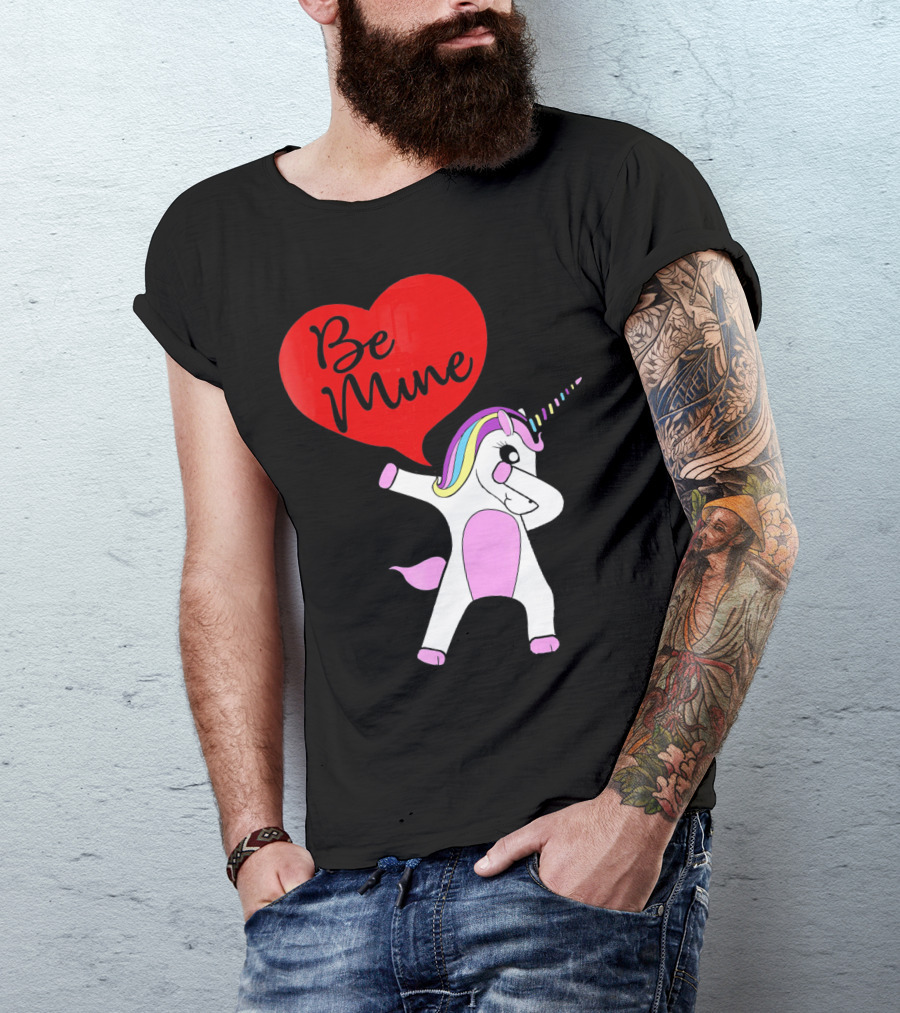 FUNNY DABBING PONY Be Mine Valentines T-Shirt